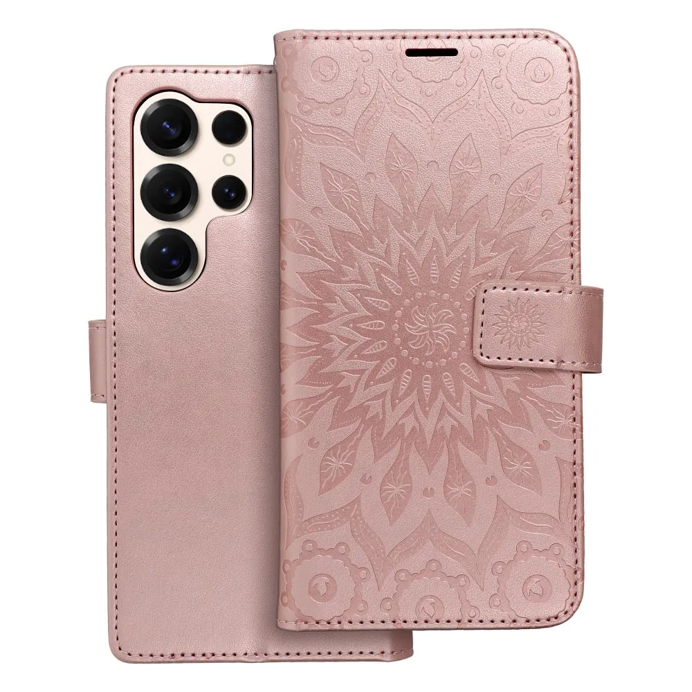 Flip case for Samsung S25 ULTRA Mezzo Book mandala rose gold