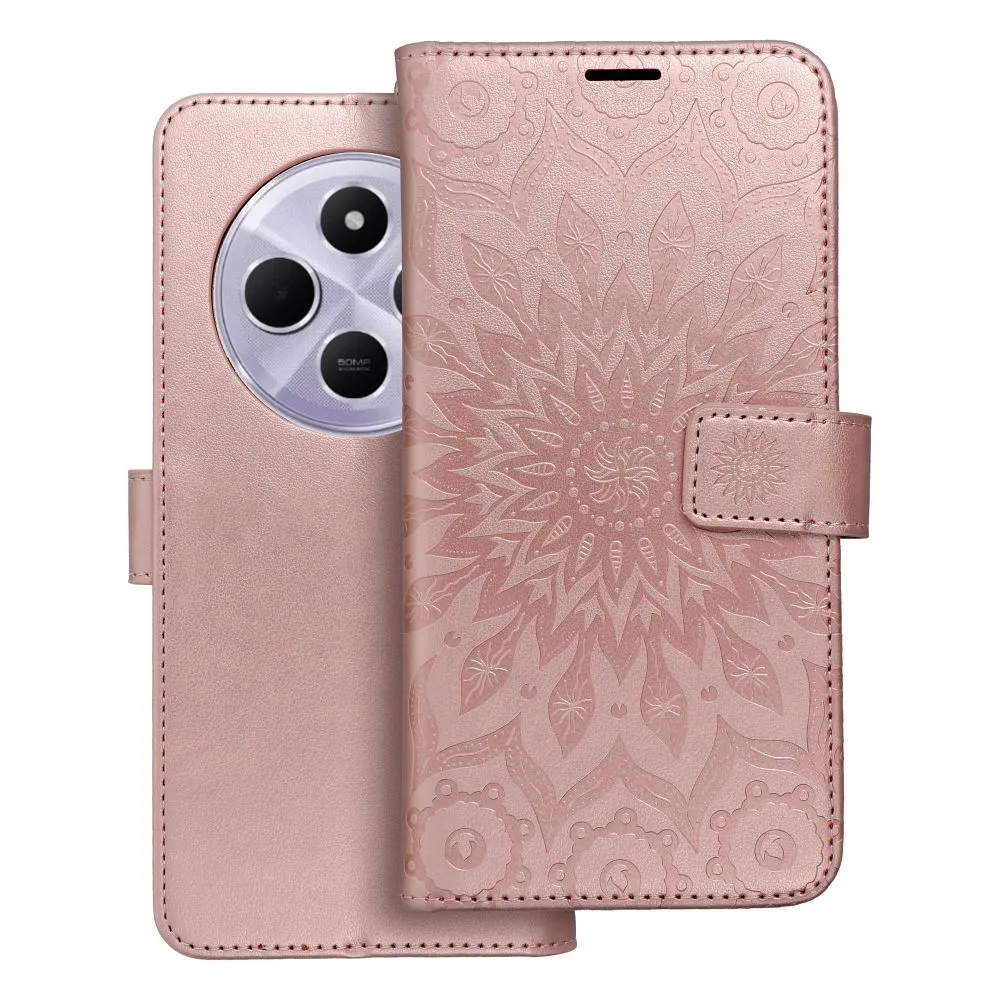 Flip case for Xiaomi Redmi 14C Mezzo Book mandala rose gold