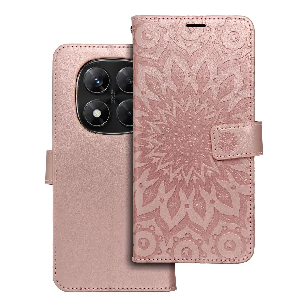Flip case for Xiaomi Redmi NOTE 14 PRO 5G / 14 PRO PLUS 5G Mezzo Book mandala rose gold