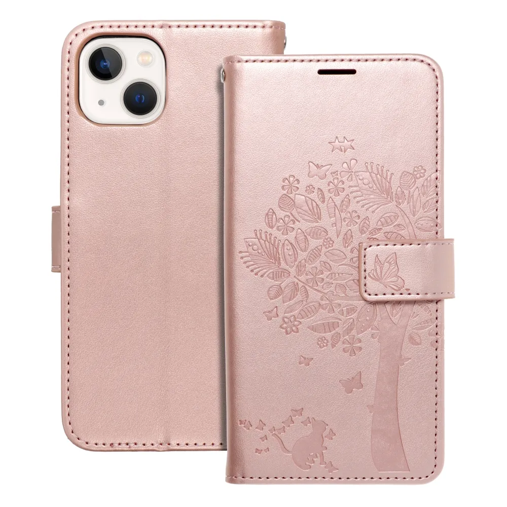 Flip case for iPhone 13 Mezzo Book tree rose gold