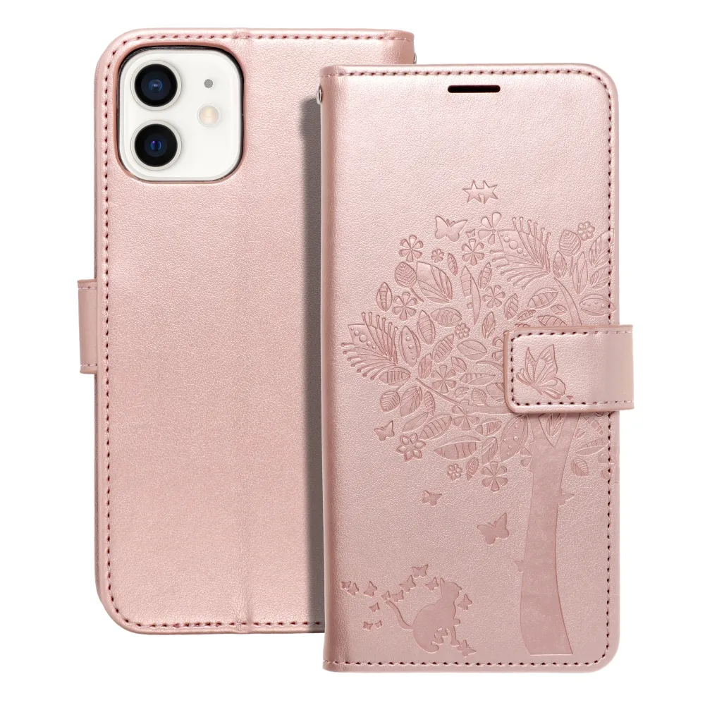 Flip case for iPhone 12 / 12 PRO Mezzo Book tree rose gold