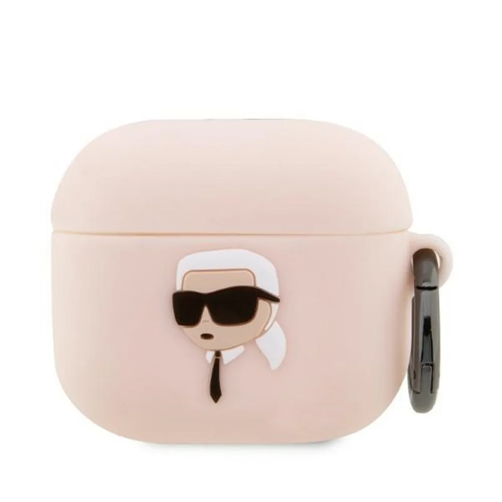 Earbuds Case Karl Lagerfeld for Apple Airpods PRO (3D Sil NFT Karl) pink