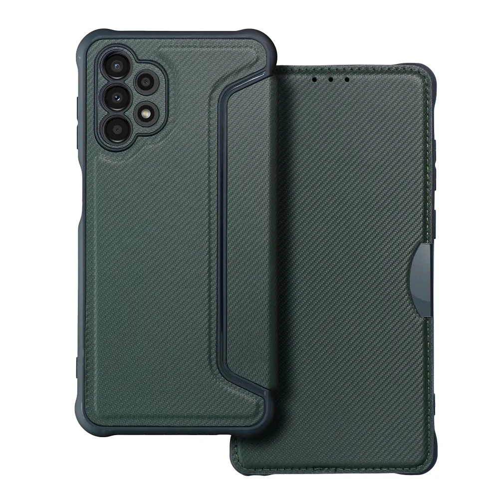 Flip case for Samsung A13 4G Razor Book dark green