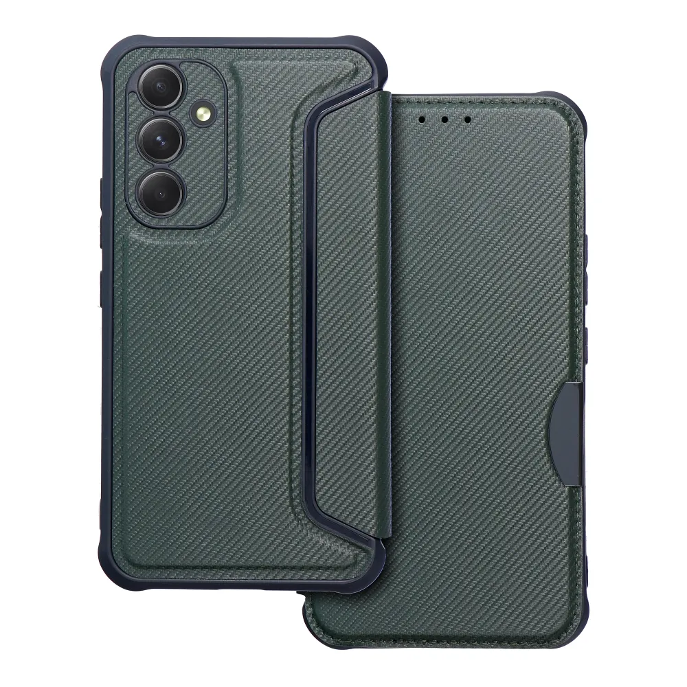 Flip case for Samsung A54 5G Razor Book dark green