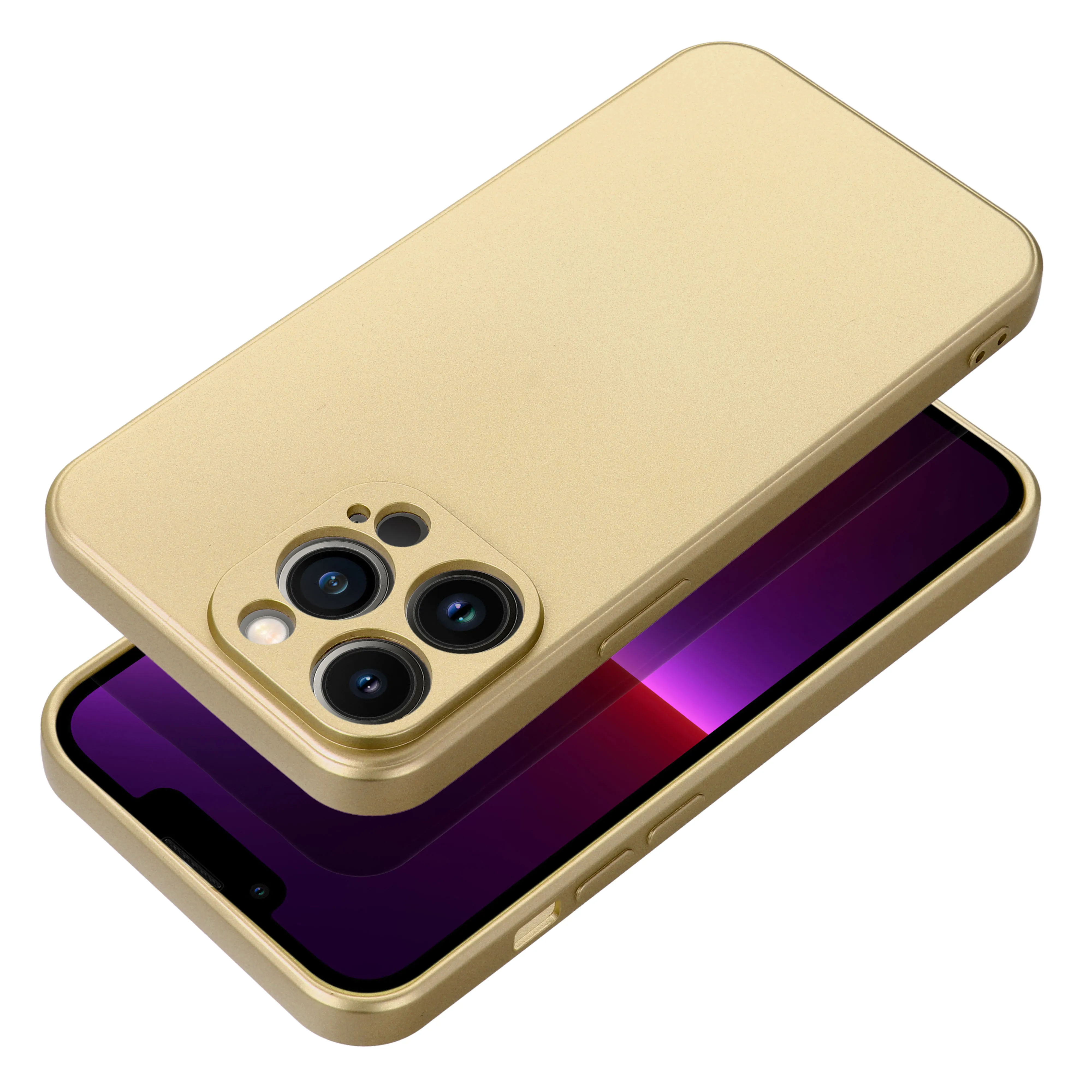 Case for iPhone 17 Pro Max / 18 Pro Max (low camera edge) Metallic gold