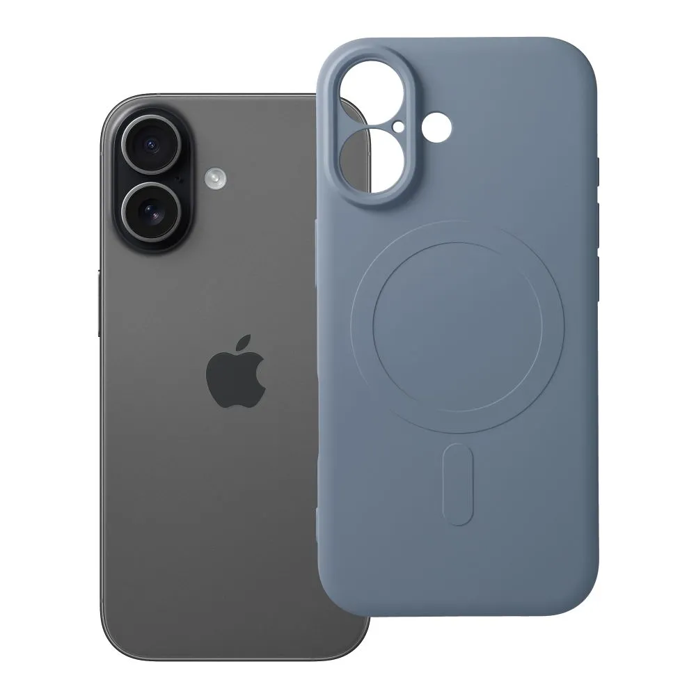 Case for iPhone 17 Silicone Mag Cover compatible with MagSafe (camera protection) light blue