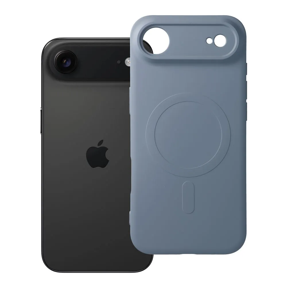 Case for iPhone 17 AIR Silicone Mag Cover compatible with MagSafe (camera protection) light blue