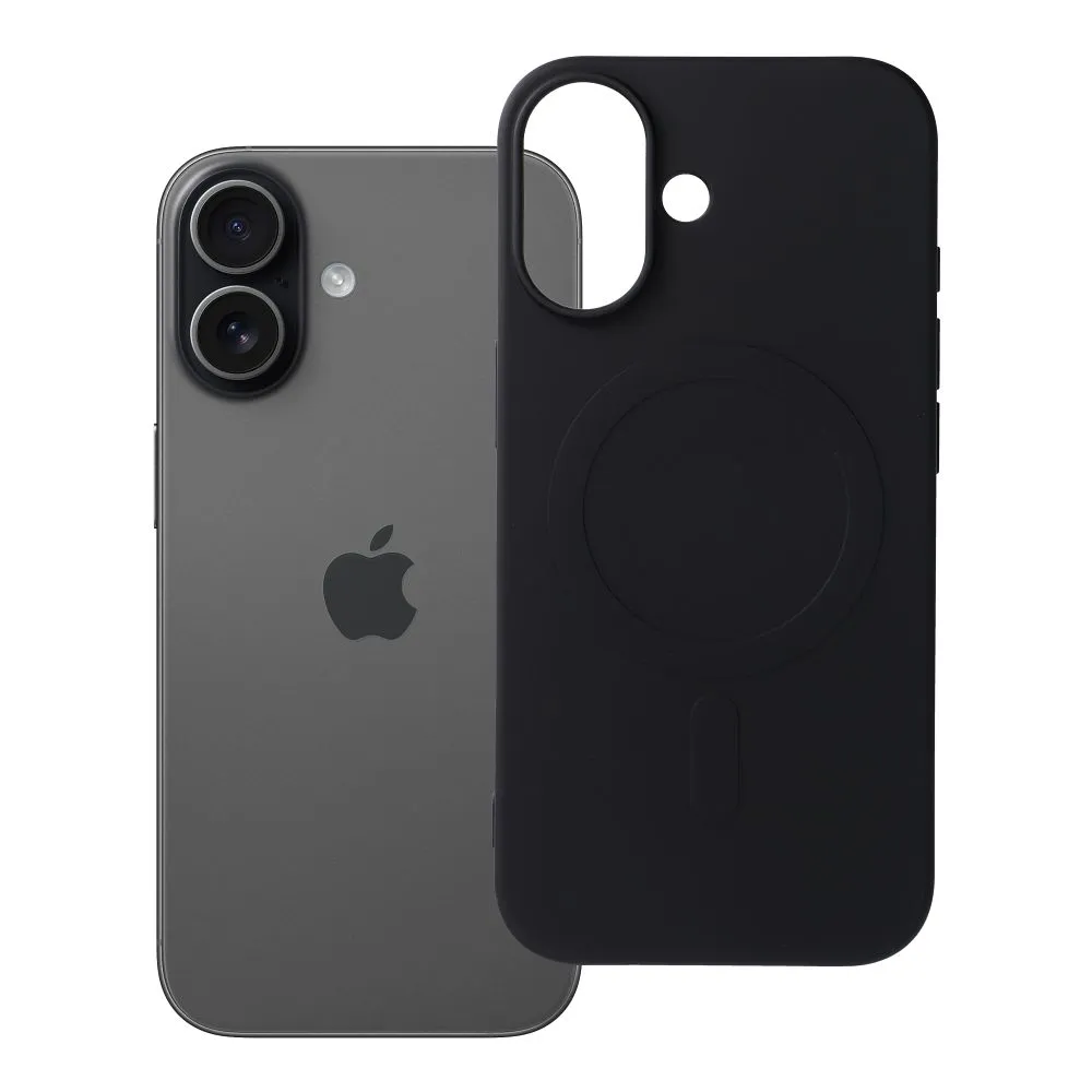 Case for iPhone 17 Silicone Mag Cover compatible with MagSafe (big hole) black