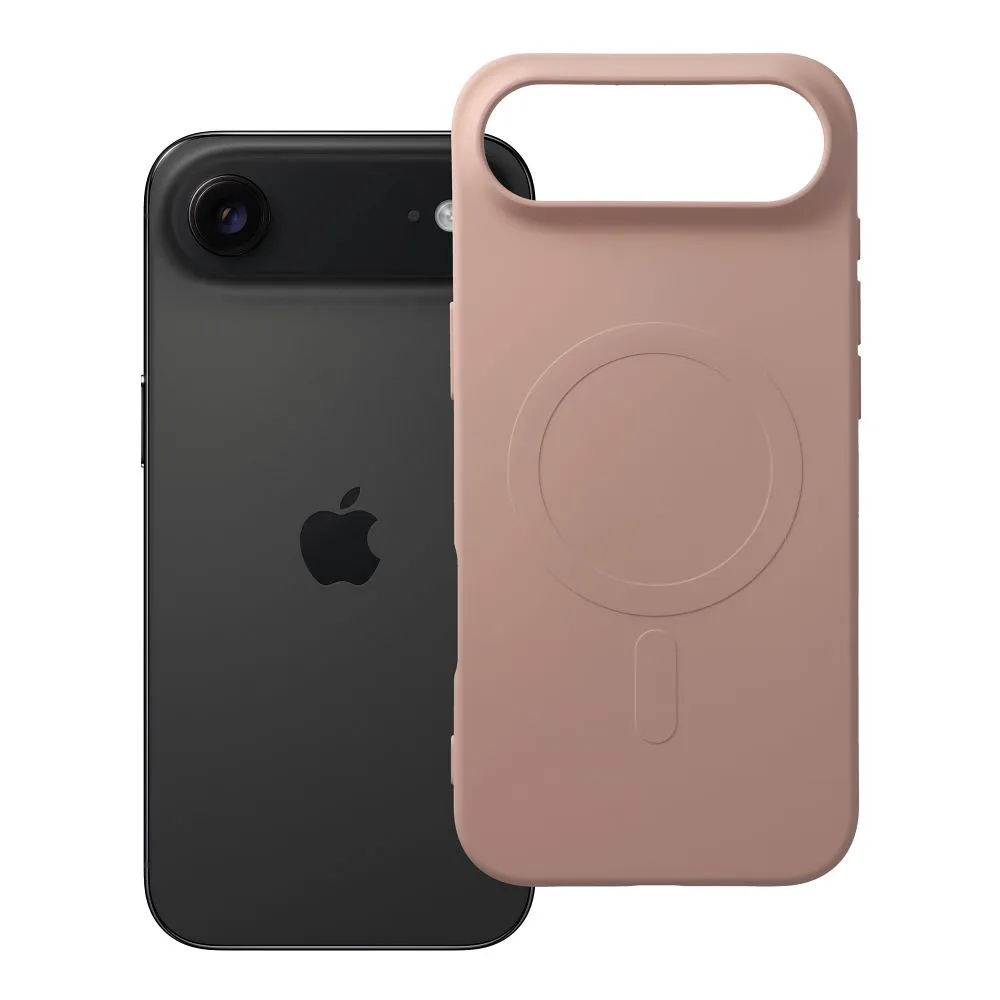 Case for iPhone 17 AIR Silicone Mag Cover compatible with MagSafe (big hole) pink
