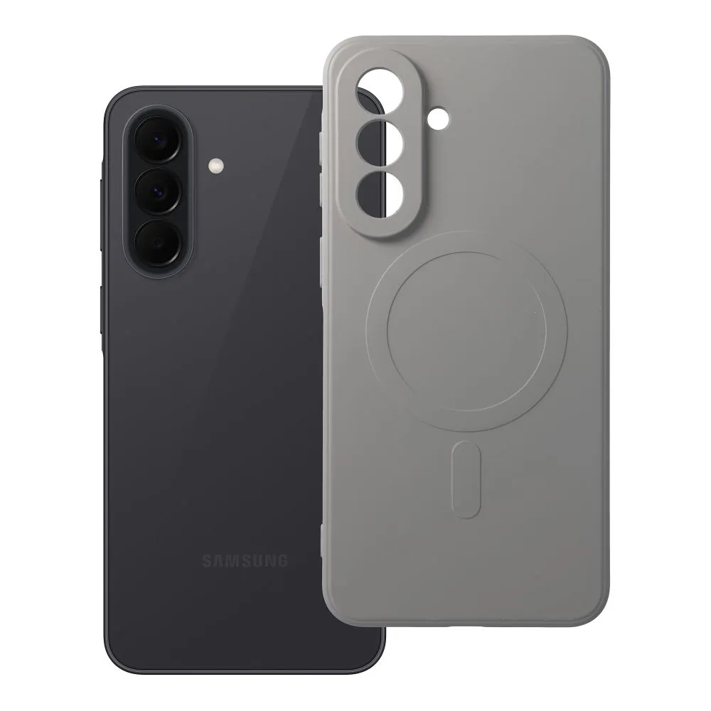 Case for Samsung A37 Silicone Mag Cover compatible with MagSafe (camera protection) titanium gray