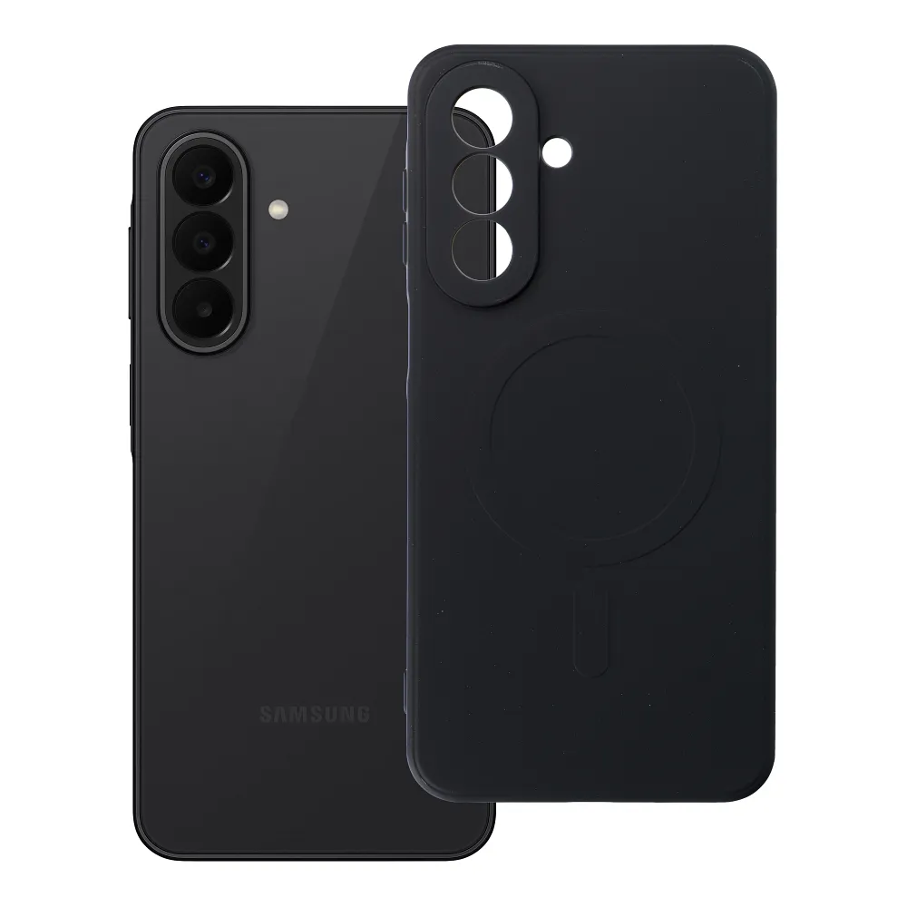 Case for Samsung A27 Silicone Mag Cover compatible with MagSafe (camera protection) black