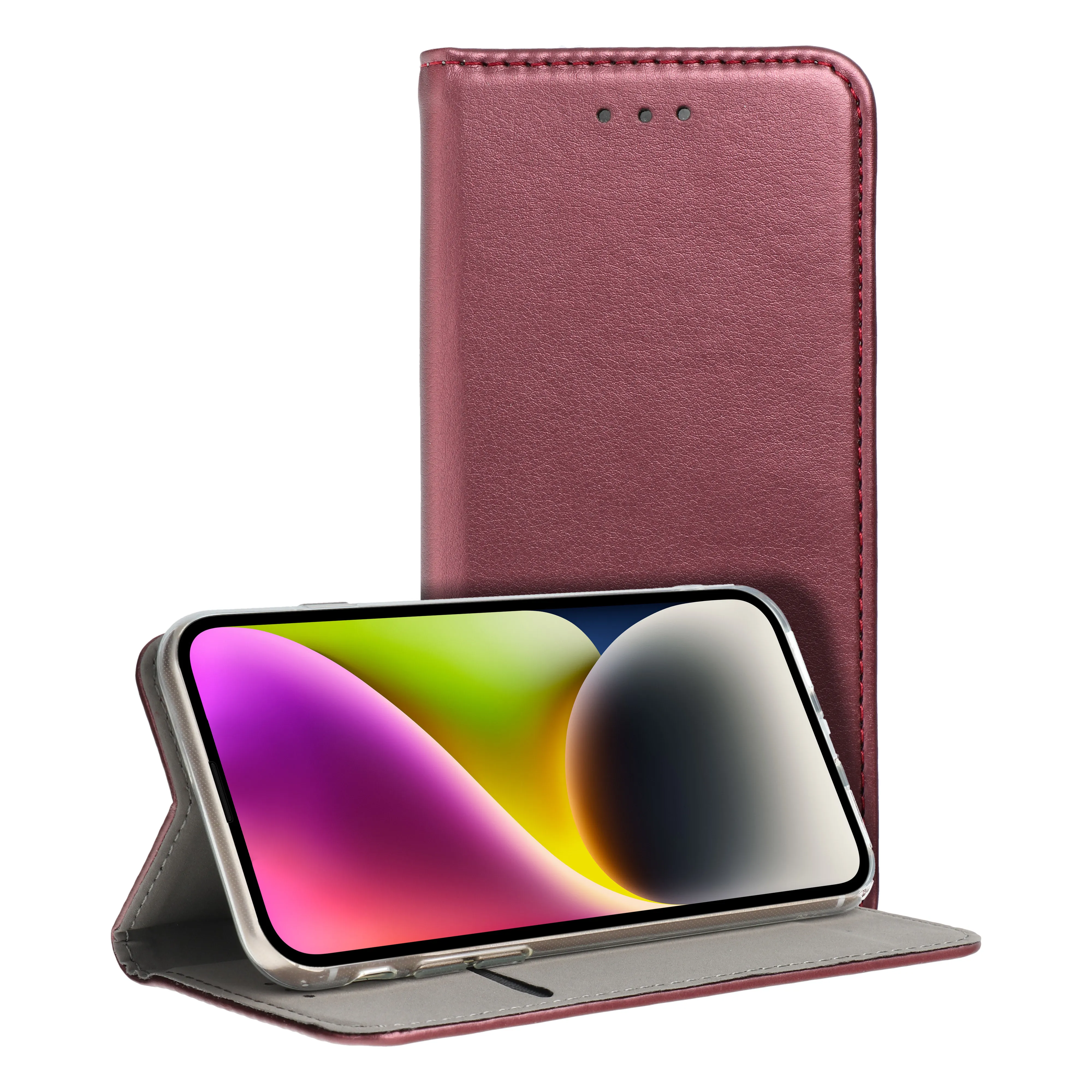 Flip case for Honor X6c Smart Magneto burgundy