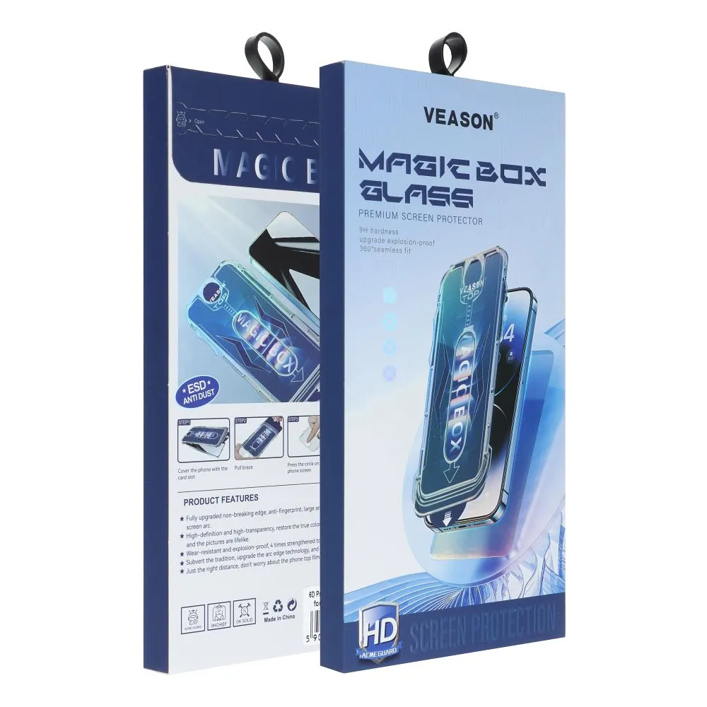 6D Veason Pro Easy-Install Glass + Applicator - for Iphone 14 Pro black