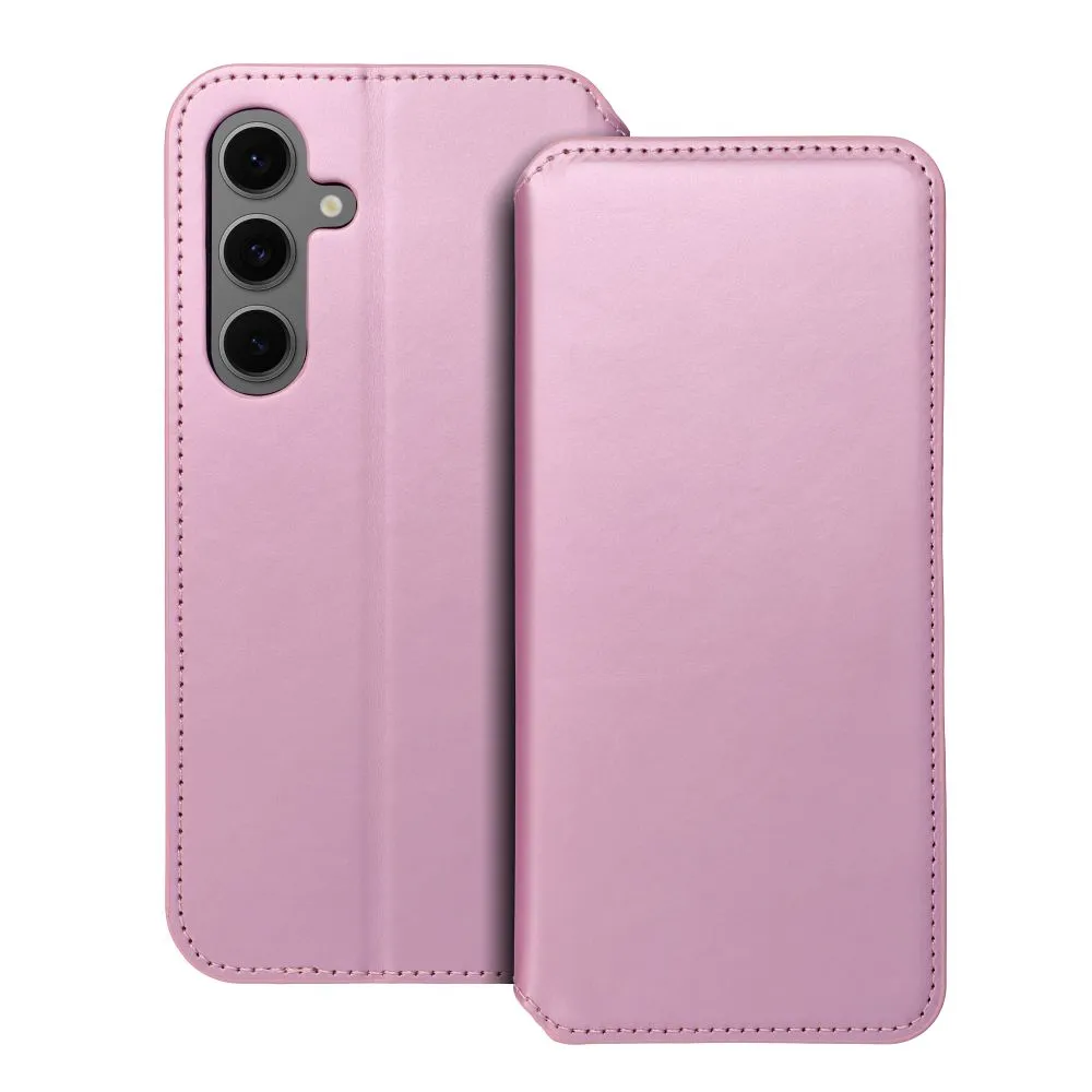 Flip case for Samsung S24 FE Dual Pocket Book light pink