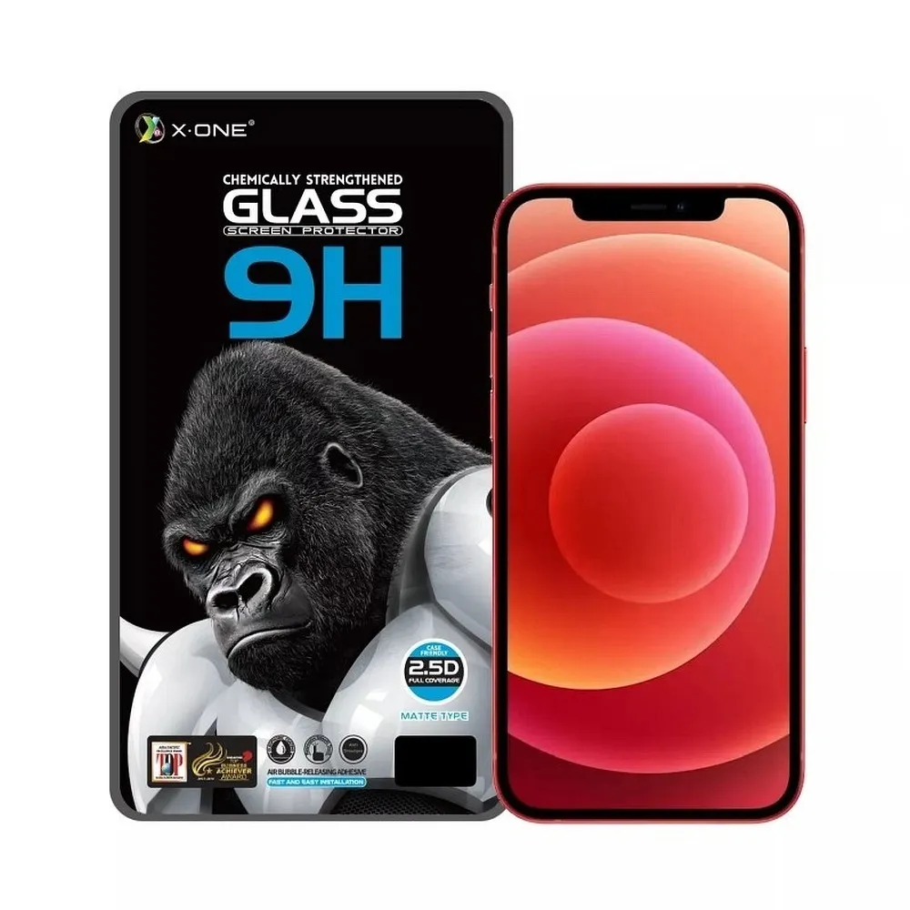 X-ONE Full Cover Extra Strong Matte - for iPhone 12 mini tempered glass 9H