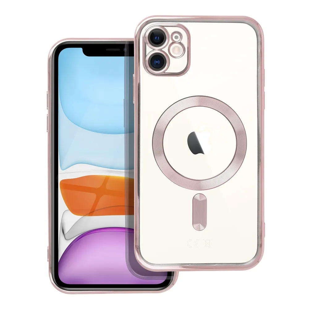 Case for iPhone 11 Electro Mag Cover compatible with MagSafe gold-rose