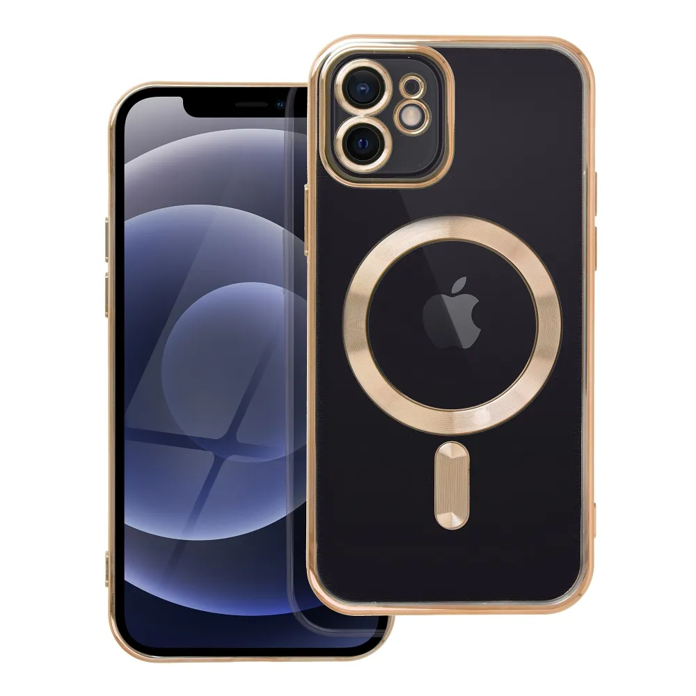 Case for iPhone 12 Electro Mag Cover compatible with MagSafe gold