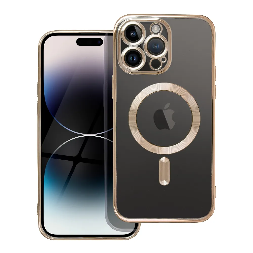 Case for iPhone 12 PRO Electro Mag Cover compatible with MagSafe gold