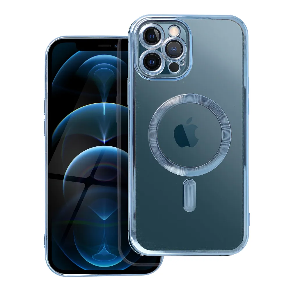 Case for iPhone 12 PRO MAX Electro Mag Cover compatible with MagSafe blue