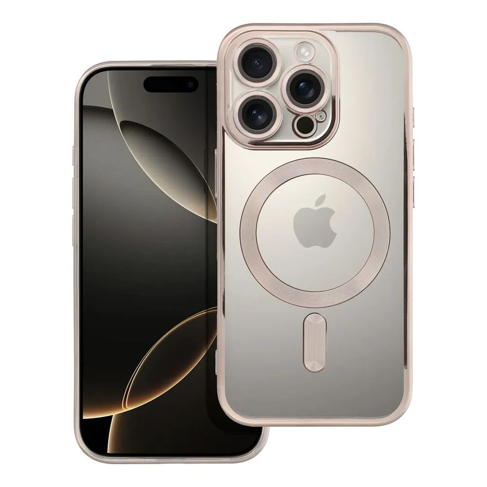 Case for iPhone 16 PRO Electro Mag Cover compatible with MagSafe titanium gray