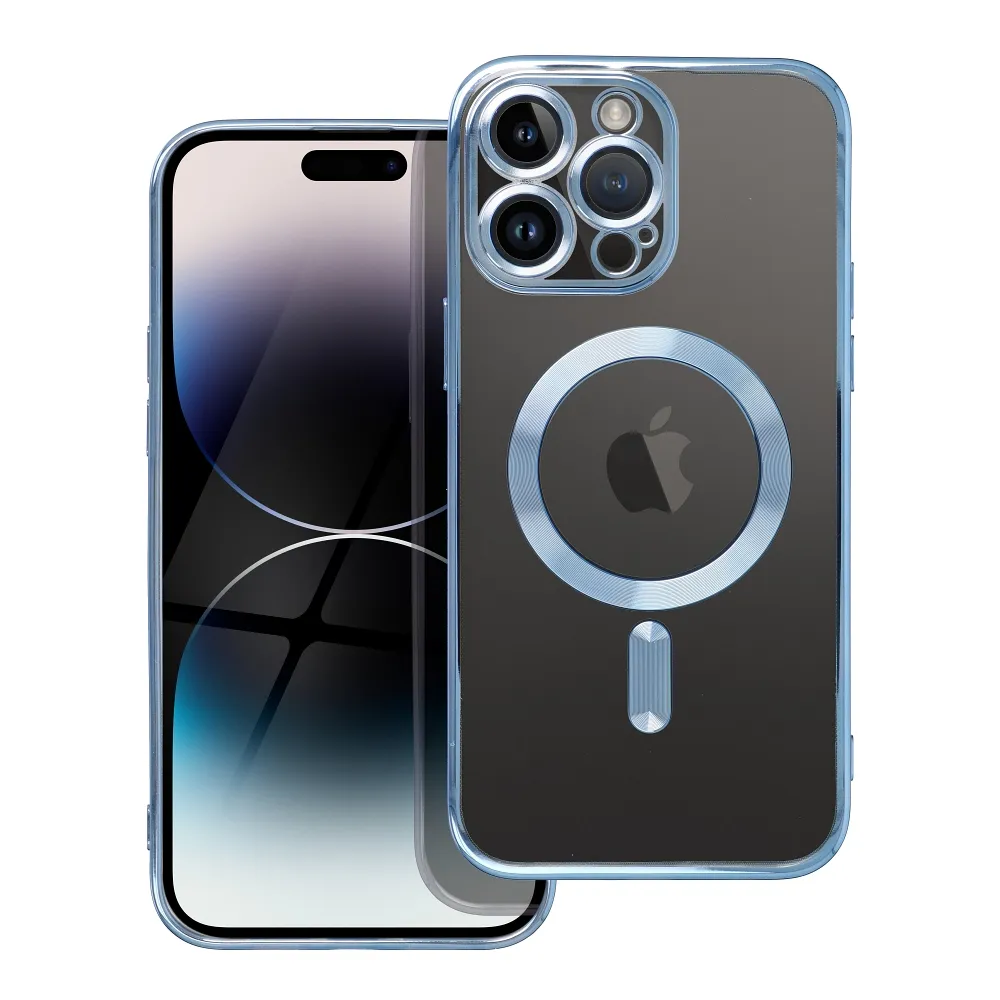 Case for iPhone 16 PRO Electro Mag Cover compatible with MagSafe titanium blue