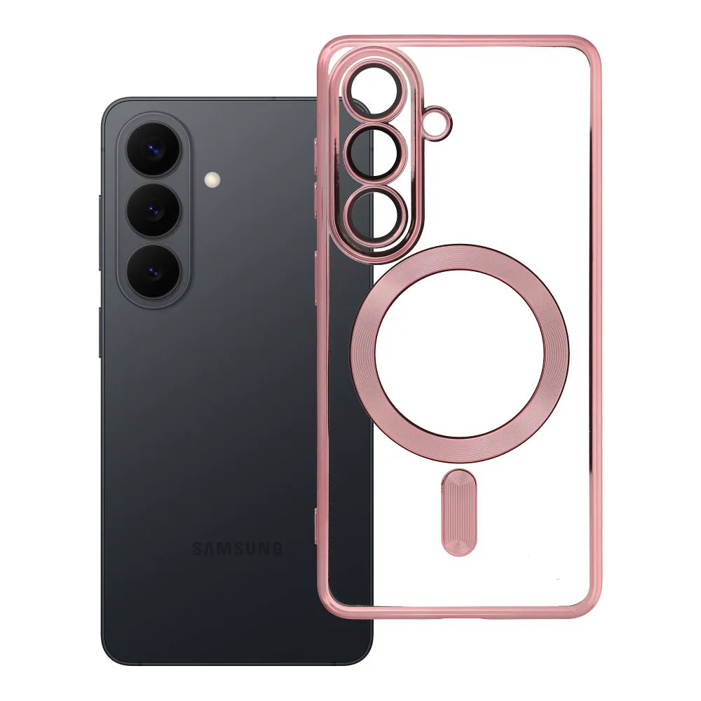 Case for Samsung S26 Electro Mag Cover compatible with MagSafe gold-rose
