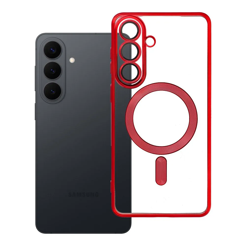 Case for Samsung S26 PLUS Electro Mag Cover compatible with MagSafe red