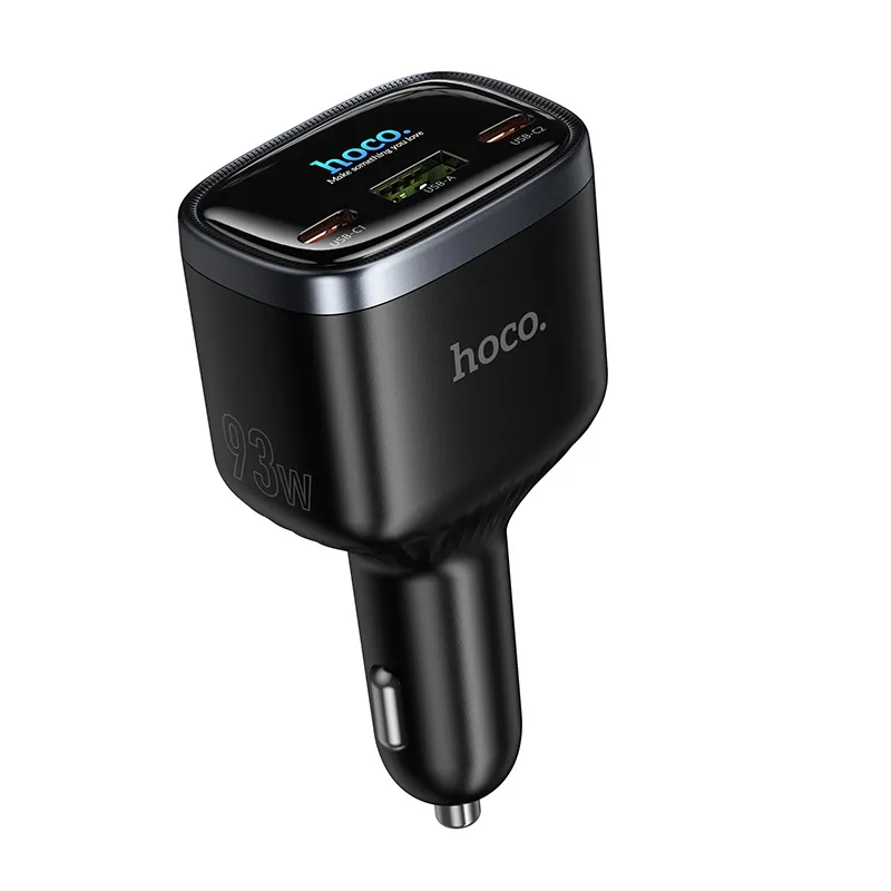 Car charger Hoco USB A + 2xUSB C PD QC3.0 93W Z70 black
