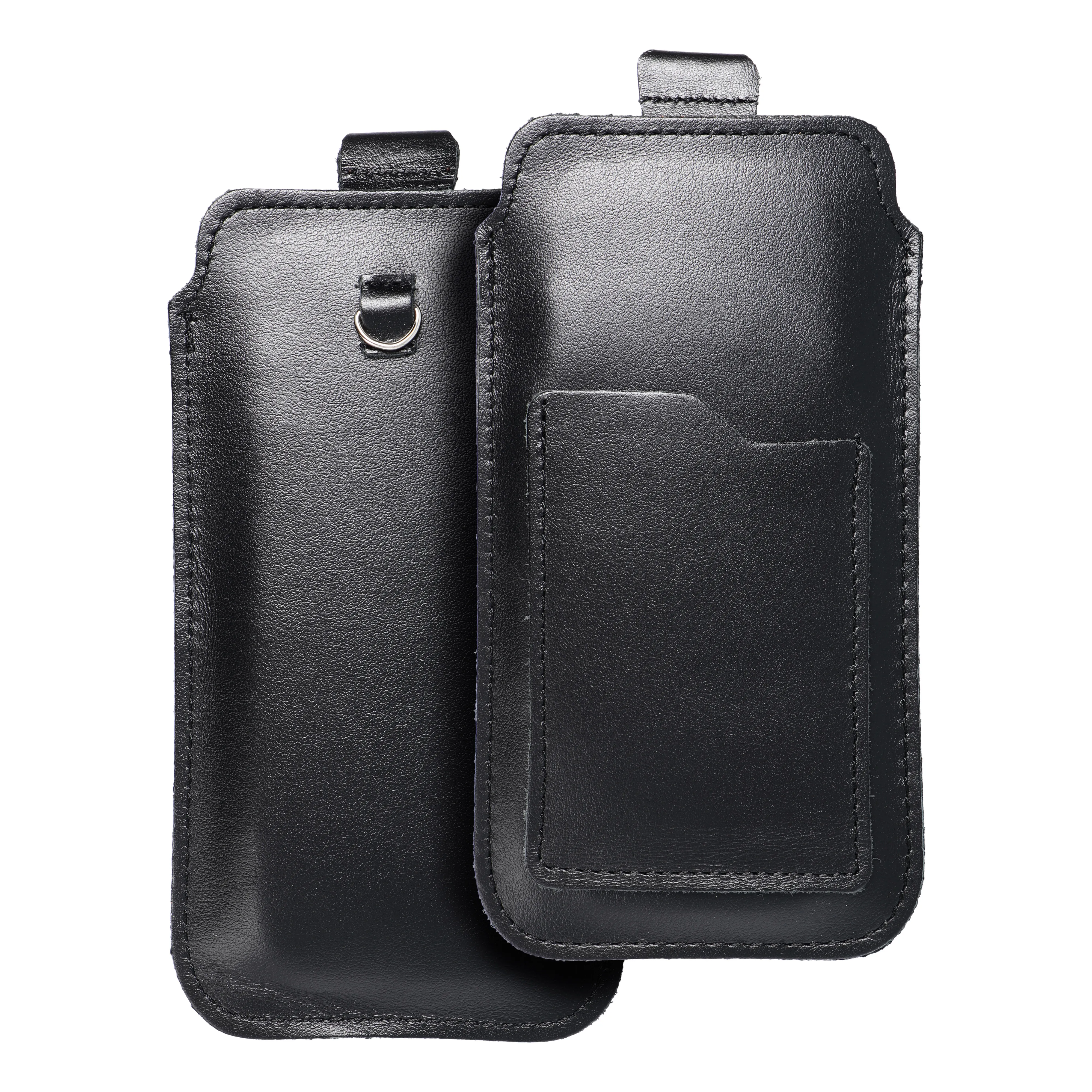 Slip-in phone case leather sleeve with pull-up for iPhone 11 / 12 / 13 / Samsung S7 EDGE Royal size XL black