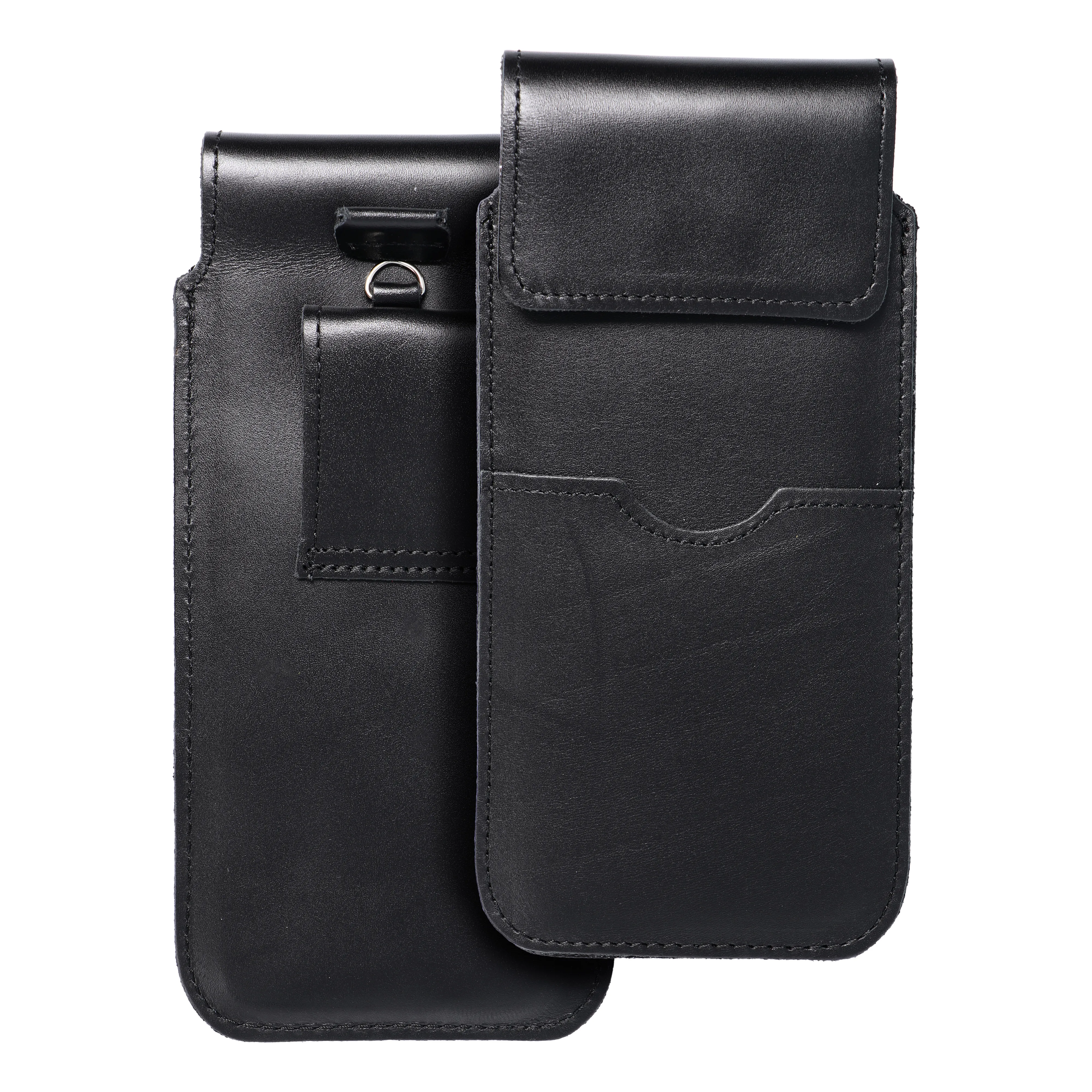 Slip-in phone case leather sleeve with flap for Samsung S21 ULTRA / Huawei P SMART 2021 / Xiaomi Redmi 12 / Oppo A98 5G Royal size 2XL+tall black