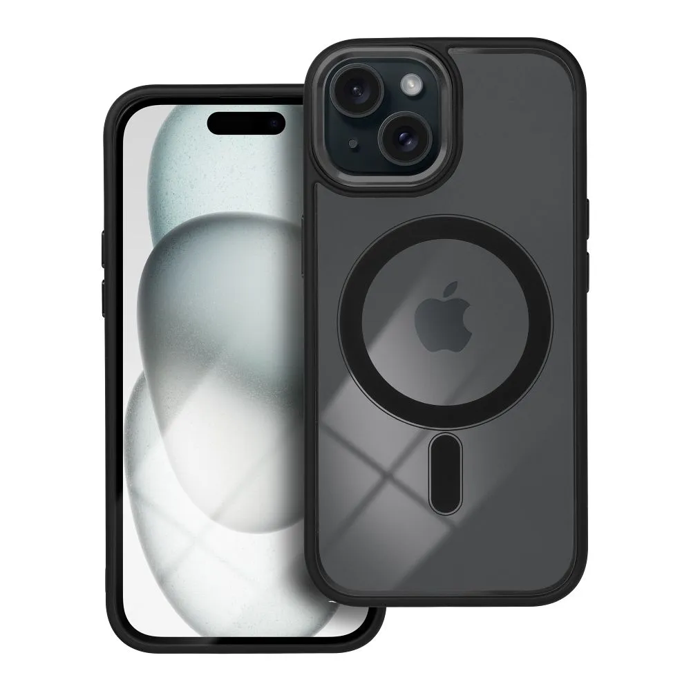Case for iPhone 15 Color Edge Mag Cover compatible with MagSafe black