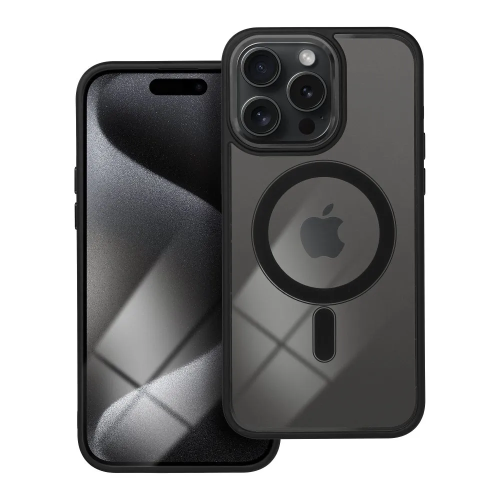 Case for iPhone 15 PRO MAX Color Edge Mag Cover compatible with MagSafe black