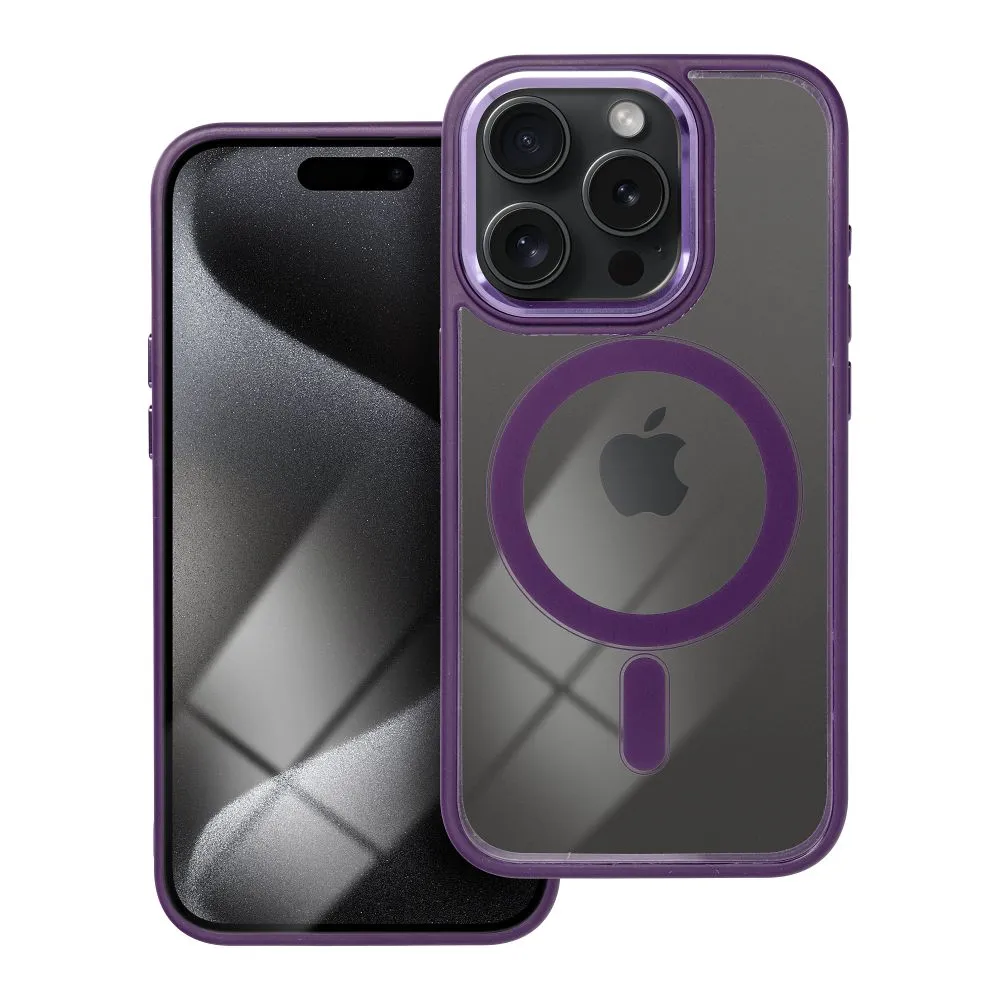 Case for iPhone 15 PRO Color Edge Mag Cover compatible with MagSafe purple