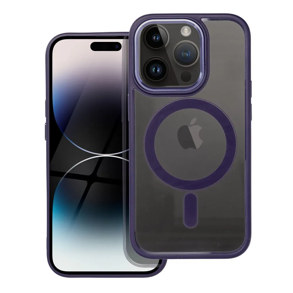Case for iPhone 14 PRO Color Edge Mag Cover compatible with MagSafe purple