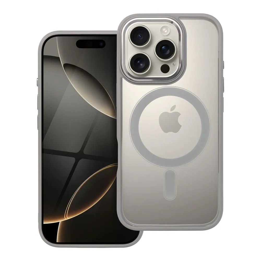 Case for iPhone 16 PRO Color Edge Mag Cover compatible with MagSafe titanium-gray