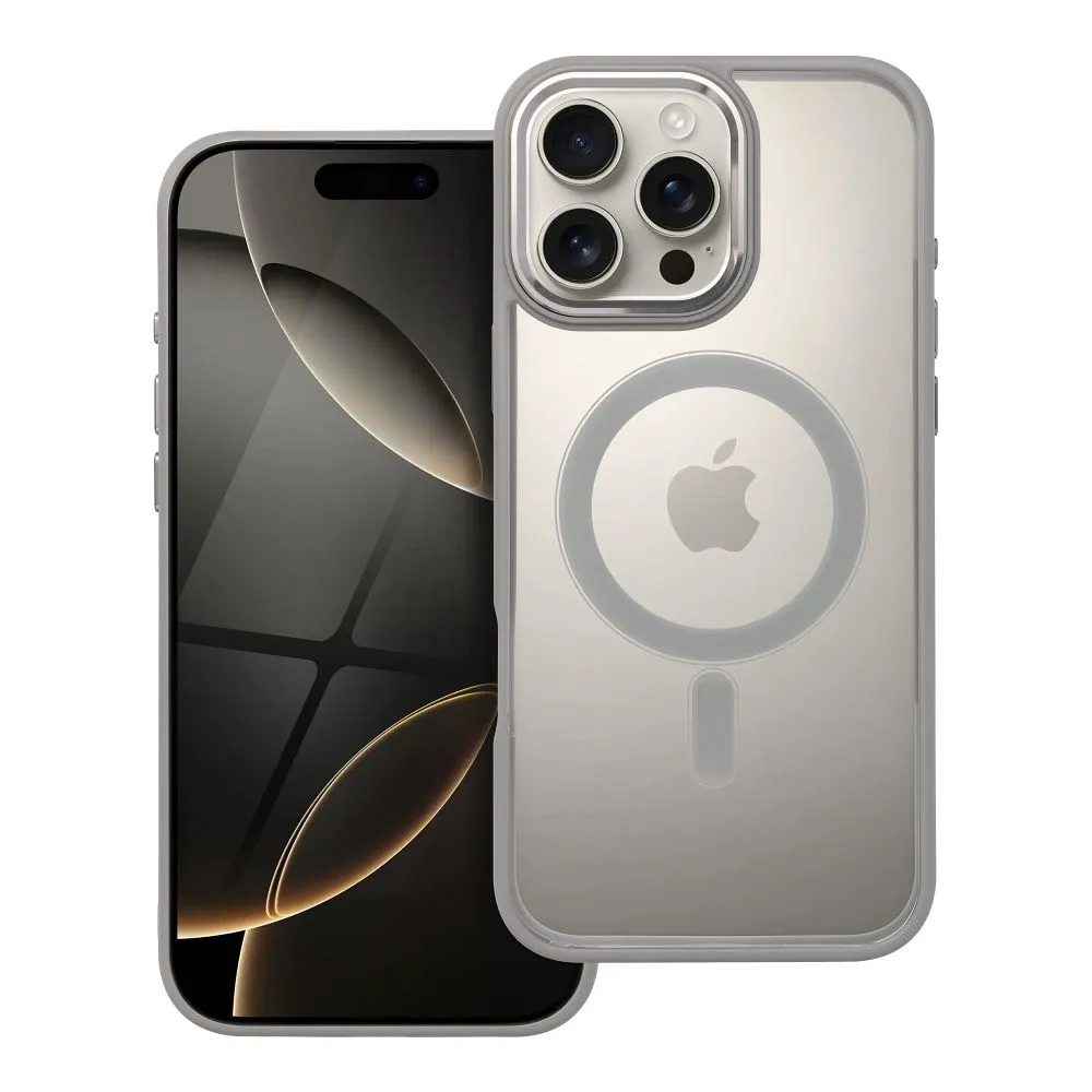 Case for iPhone 16 PRO MAX Color Edge Mag Cover compatible with MagSafe titanium-gray