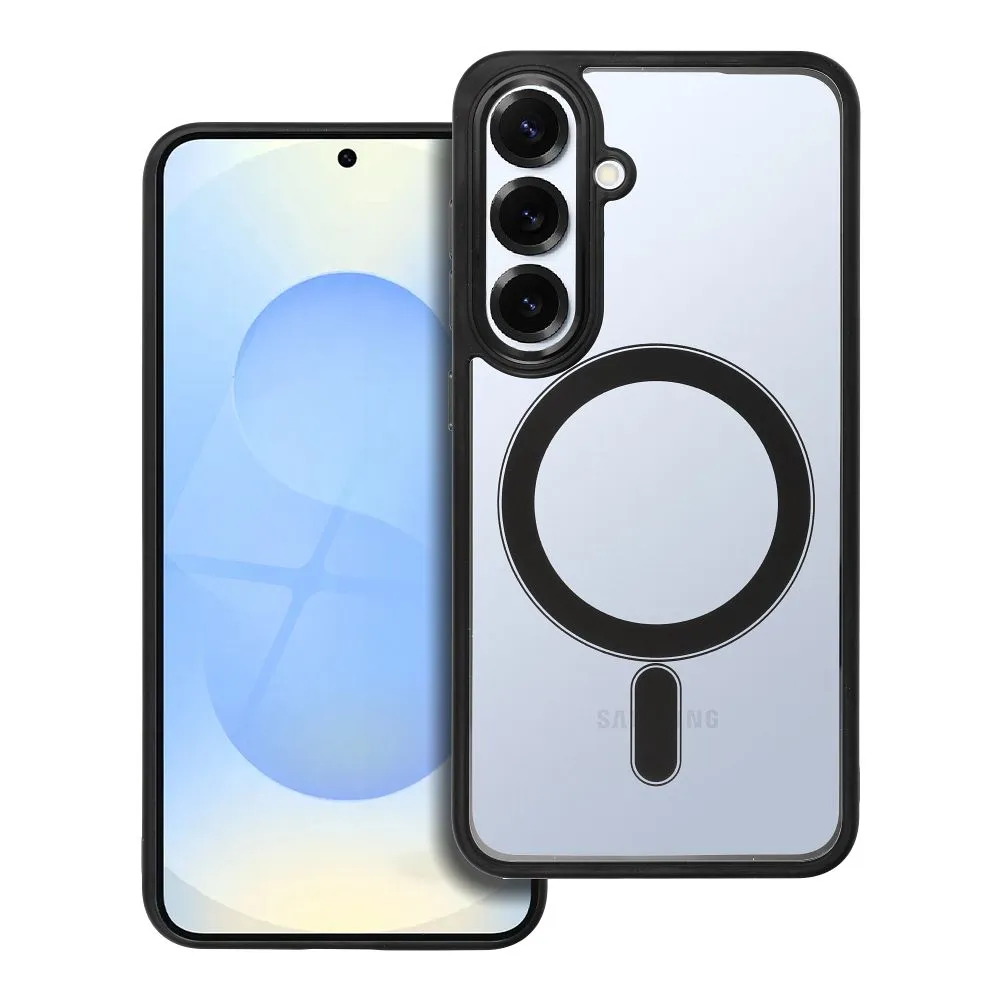 Case for Samsung S25 Color Edge Mag Cover compatible with MagSafe black