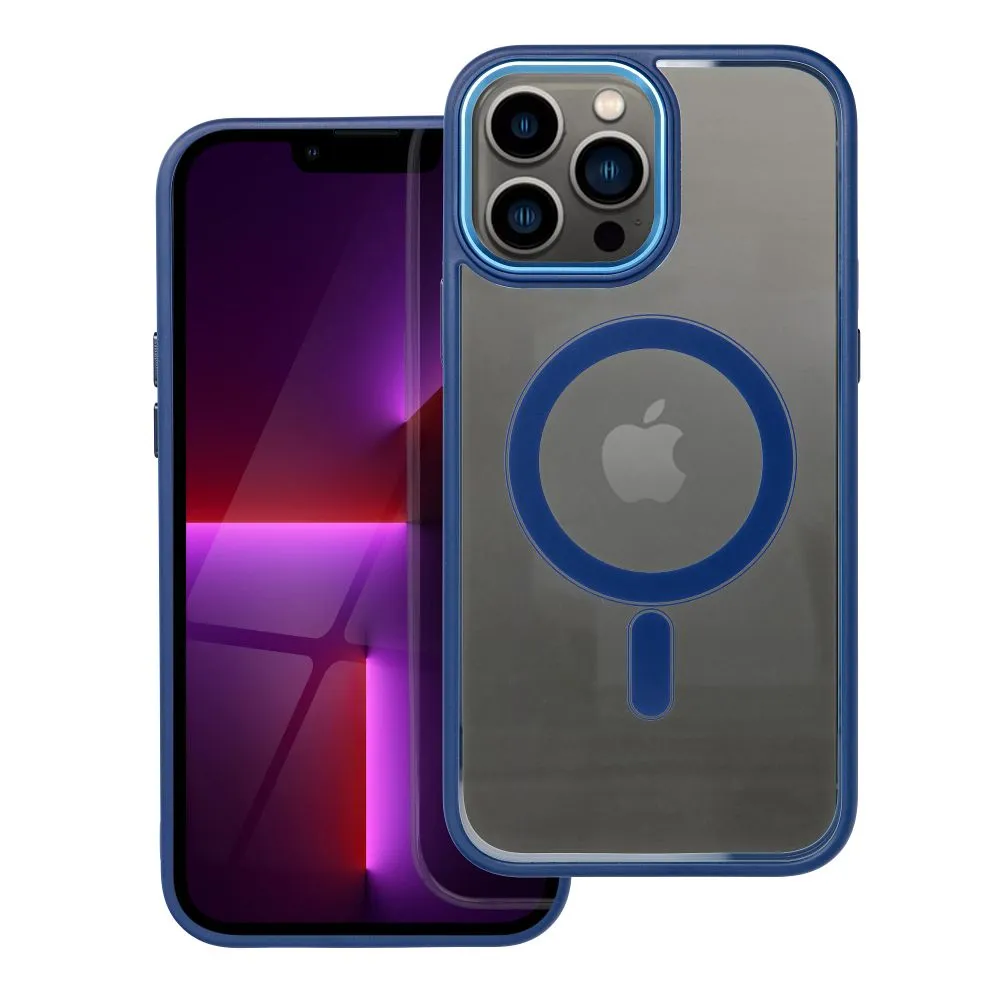 Case for iPhone 13 PRO MAX Color Edge Mag Cover compatible with MagSafe blue
