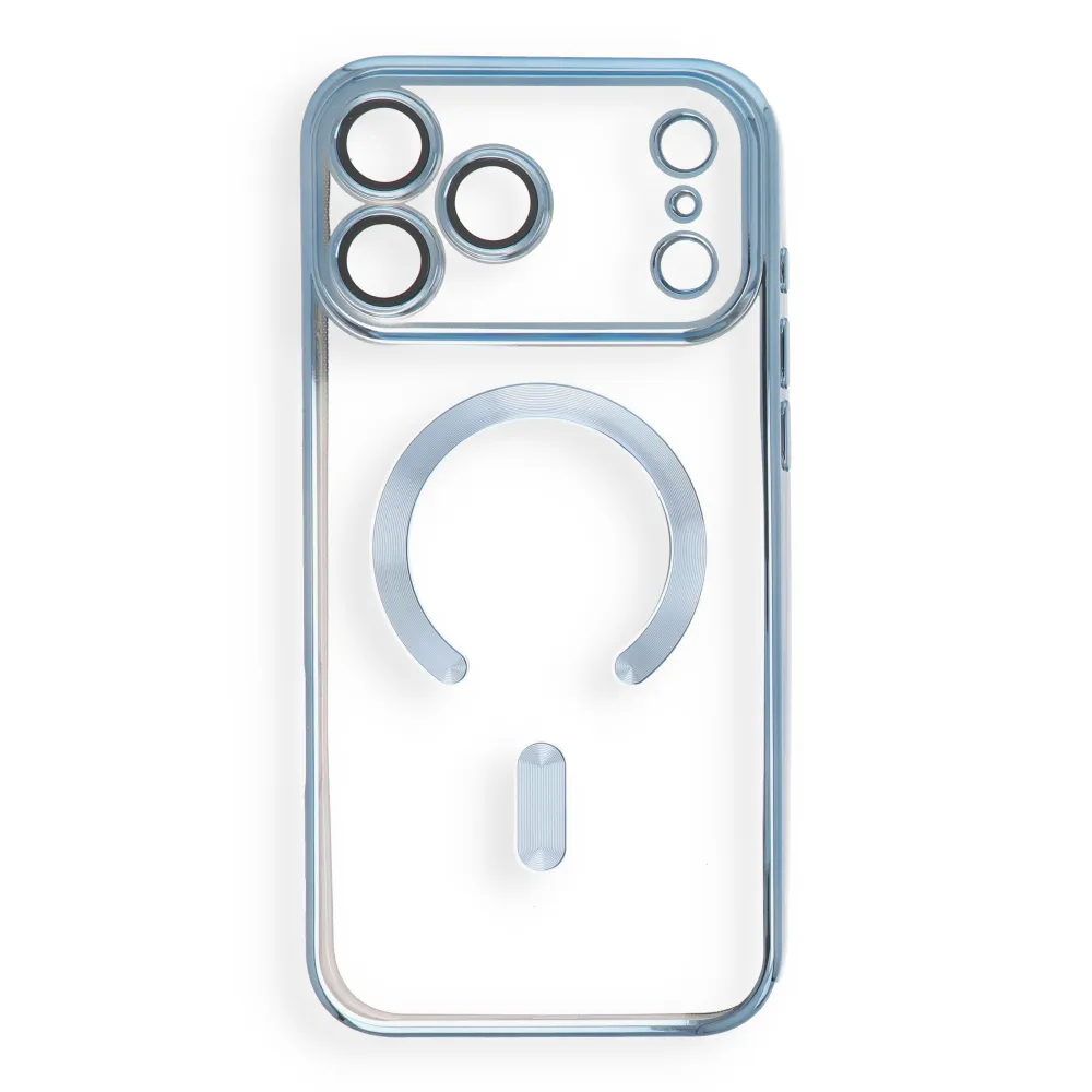 Case for iPhone 18 Pro Max / 17 Pro Max Electro Mag Cover compatible with MagSafe sky blue