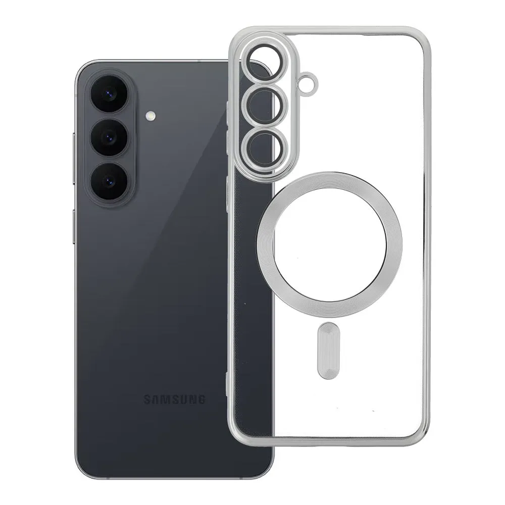 Case for Samsung S26 FE Electro Mag Cover compatible with MagSafe silver