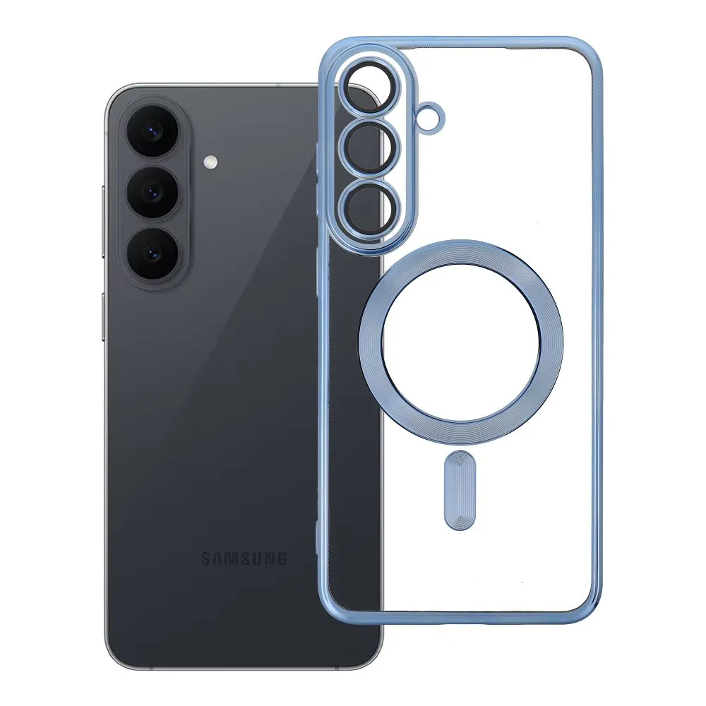 Case for Samsung S26 FE Electro Mag Cover compatible with MagSafe blue