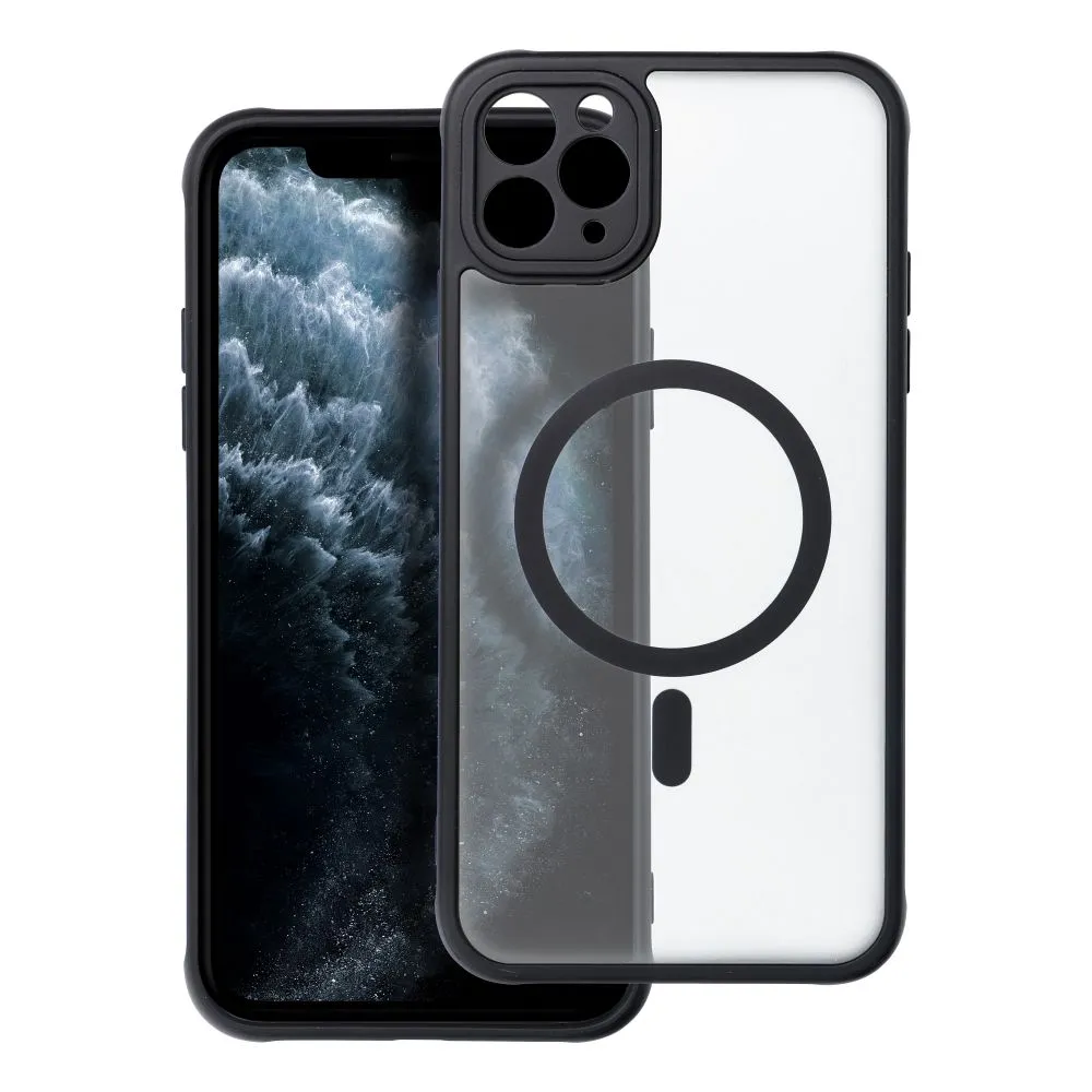 Case for iPhone 11 PRO MAX Full Matte Mag Cover compatible with MagSafe black