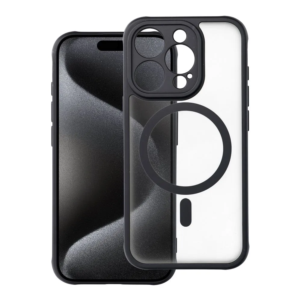 Case for iPhone 15 PRO Full Matte Mag Cover compatible with MagSafe black