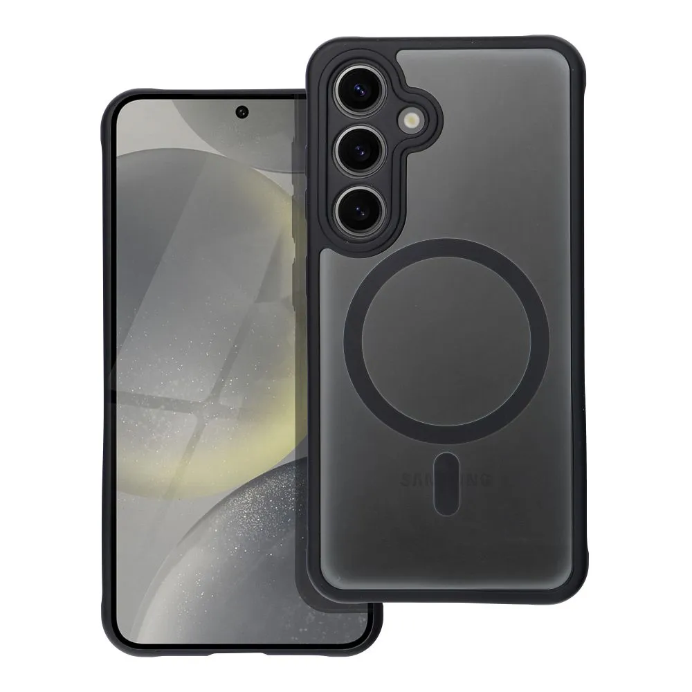 Case for Samsung S24 Full Matte Mag Cover compatible with MagSafe black