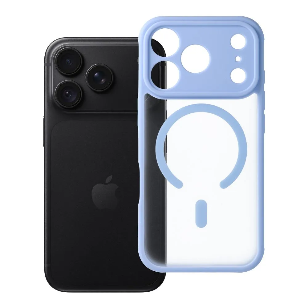Case for iPhone 18 Pro / 17 Pro Full Matte Mag Cover compatible with MagSafe light blue