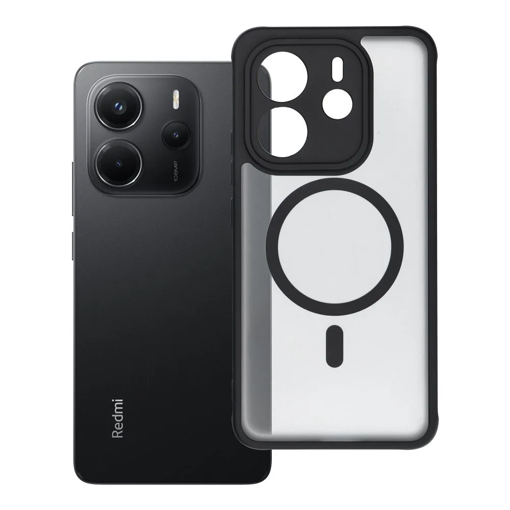 Case for Xiaomi Redmi Note 14 4G Full Matte Mag Cover compatible with MagSafe black