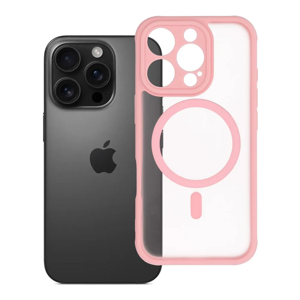 Case for iPhone 16 PRO Full Matte Mag Cover compatible with MagSafe light pink