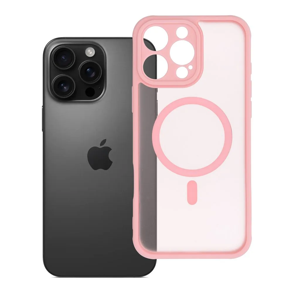 Case for iPhone 16 PRO MAX Full Matte Mag Cover compatible with MagSafe light pink