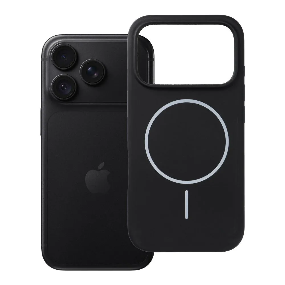 Case for iPhone 18 Pro / 17 Pro Silicone 2mm (big hole) compatible with MagSafe black