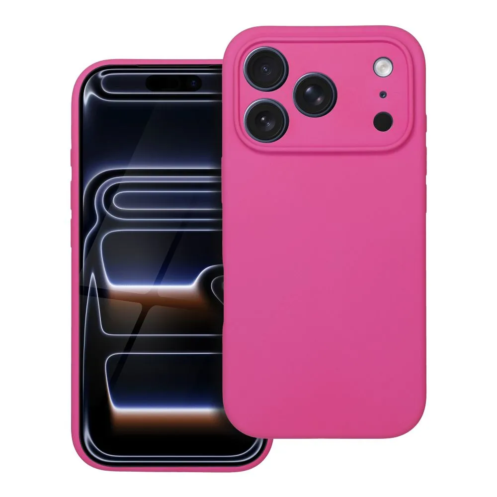Case for iPhone 18 Pro / 17 Pro Silicone 2mm (big hole) compatible with MagSafe pink
